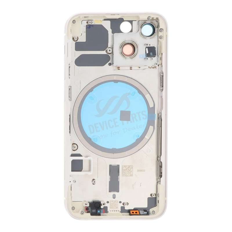 Middle Frame + Battery Door + Back Camera Lens and Bezel + Side Buttons + SIM Card Tray with Magn...