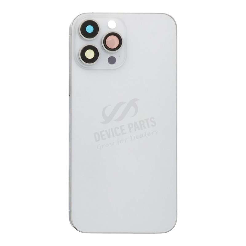 Middle Frame + Battery Door + Back Camera Lens and Bezel + Side Buttons + SIM Card Tray with Magn...