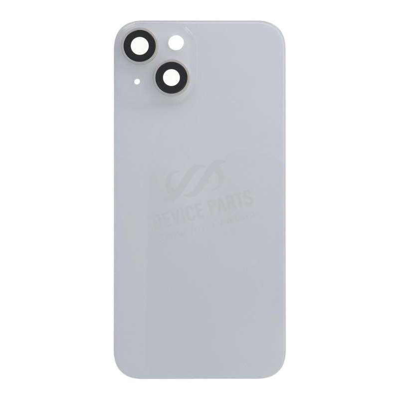 Battery Door + Back Camera Lens and Bezel for iPhone 14 White OEM