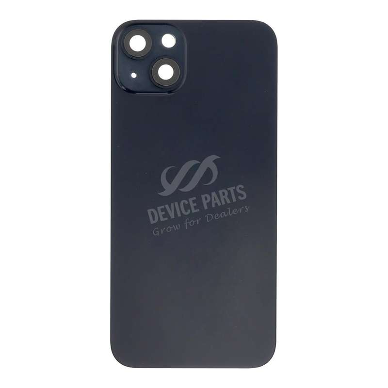 Battery Door + Back Camera Lens and Bezel for iPhone 14 Plus Black OEM