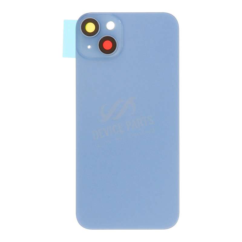 Battery Door + Back Camera Lens and Bezel for iPhone 14 Plus Blue OEM