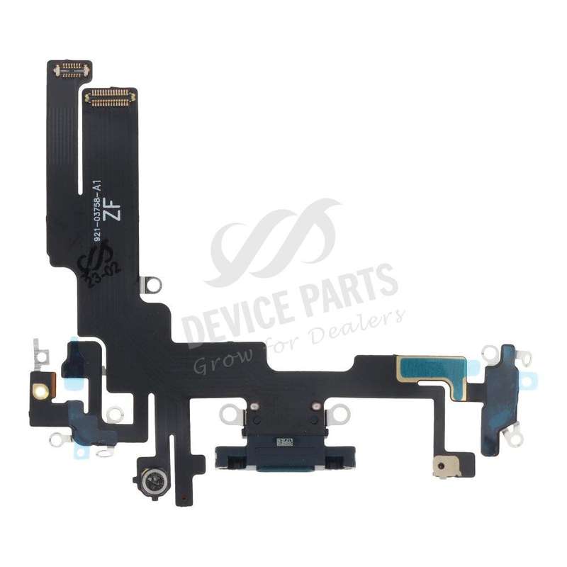 Charging Port Flex Cable for iPhone 14 Black HQ