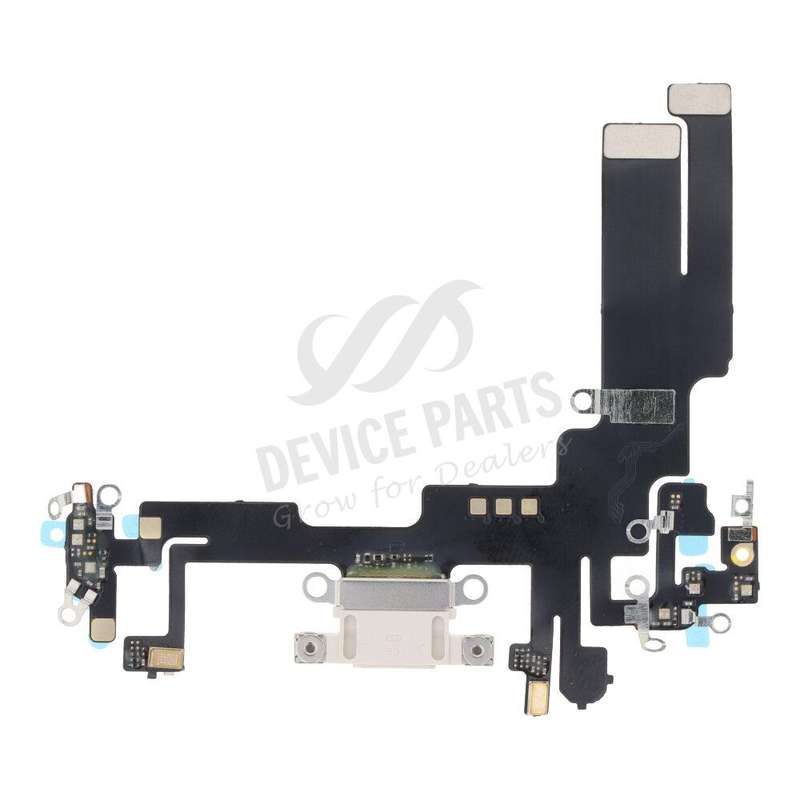 Charging Port Flex Cable for iPhone 14 White HQ