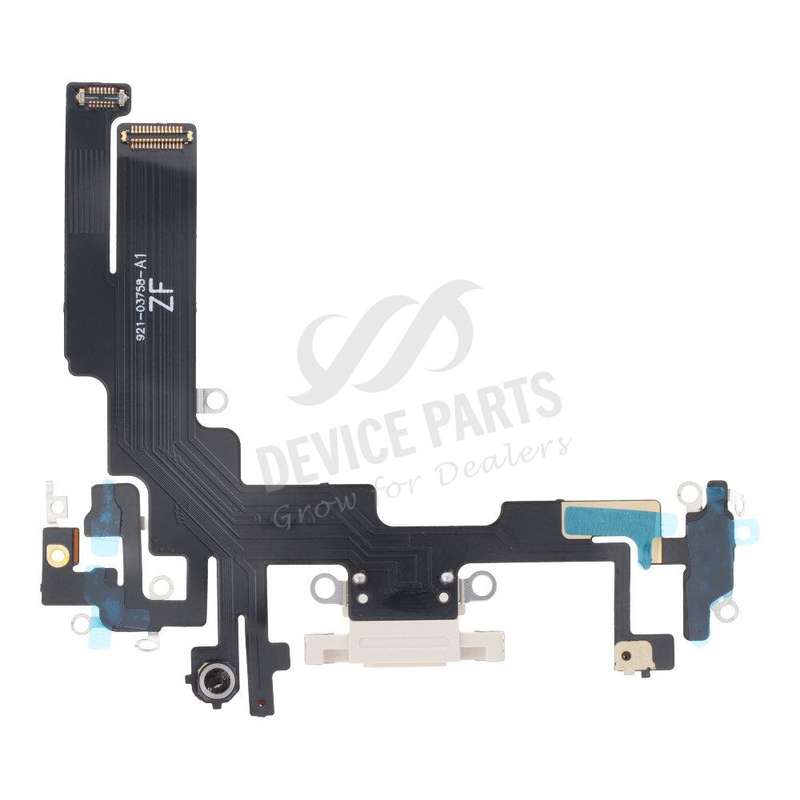 Charging Port Flex Cable for iPhone 14 White HQ