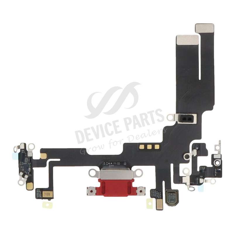 Charging Port Flex Cable for iPhone 14 Red HQ