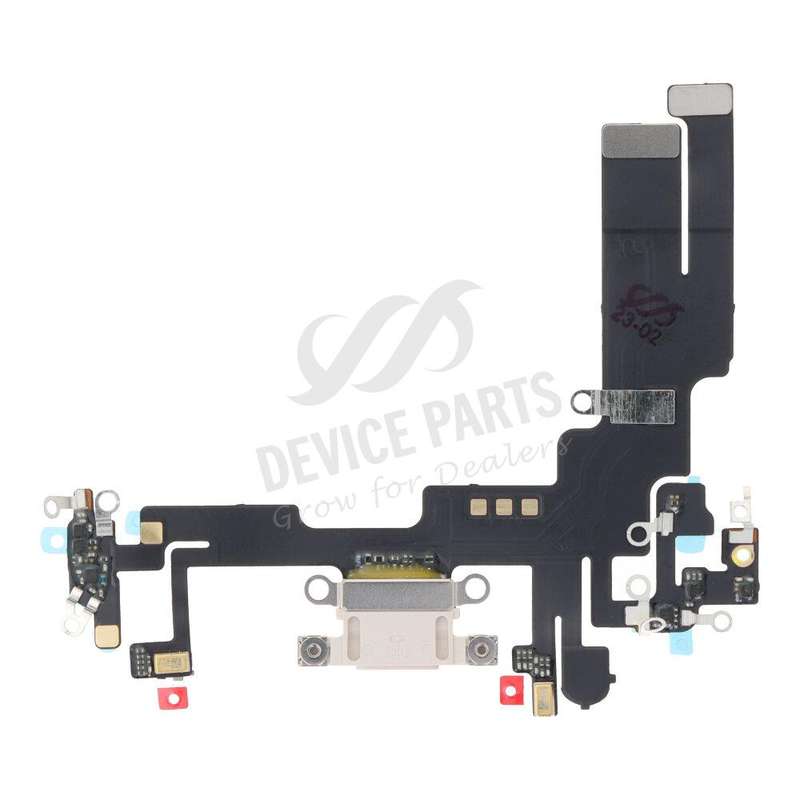 Charging Port Flex Cable for iPhone 14 White OEM