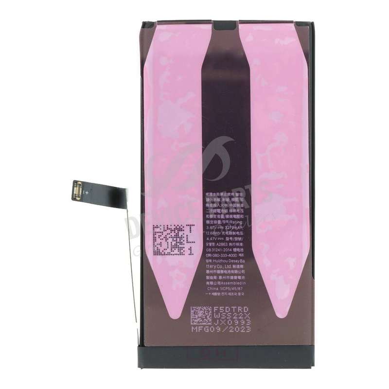 3279mAh Battery + Battery Adhesive for iPhone 14 OEM