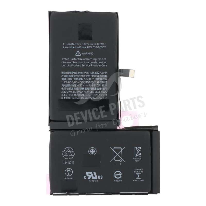 616-00505 3174mAh Battery + Battery Adhesive for iPhone XS Max OEM