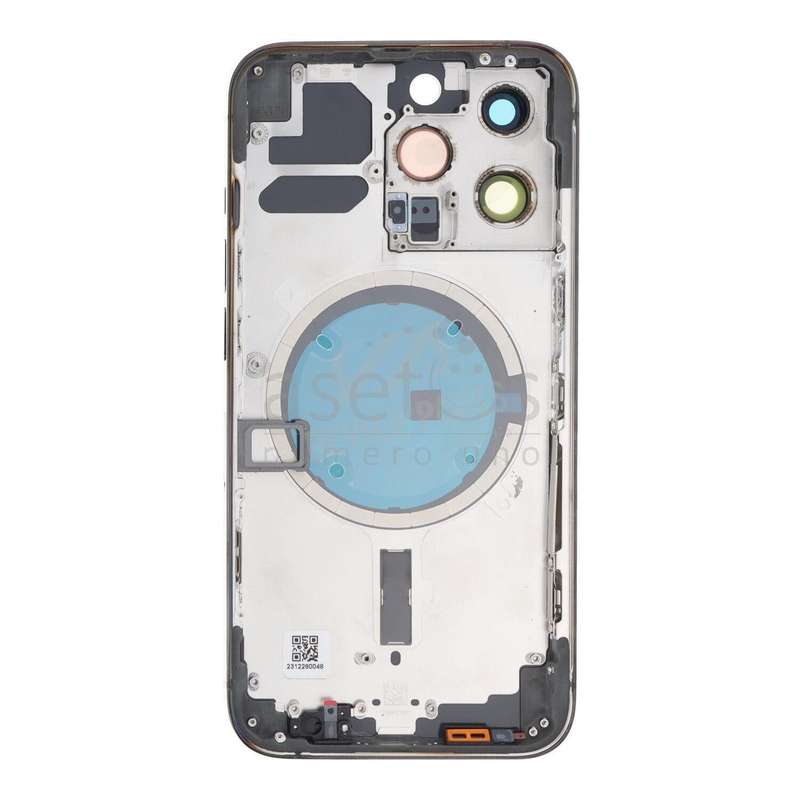 Middle Frame + Battery Door + Back Camera Lens and Bezel + Side Buttons + SIM Card Tray with Magn...