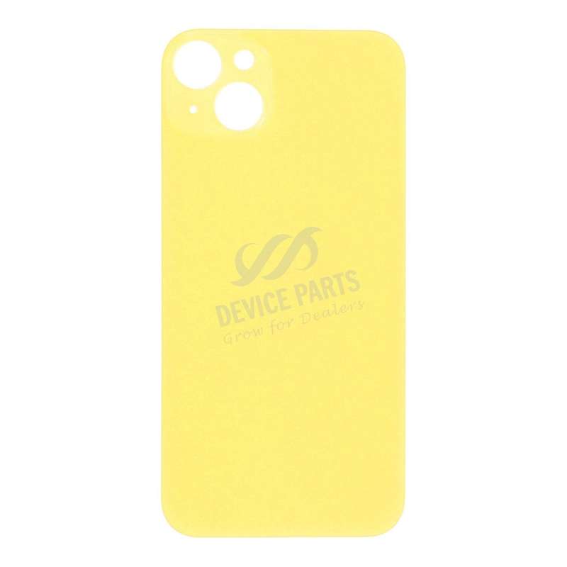 Battery Door with Adhesive for iPhone 14 Plus Large Hole Yellow OEM