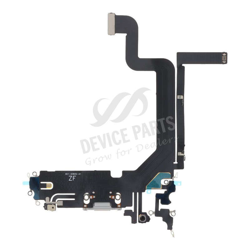 Charging Port Flex Cable for iPhone 14 Pro Max White HQ