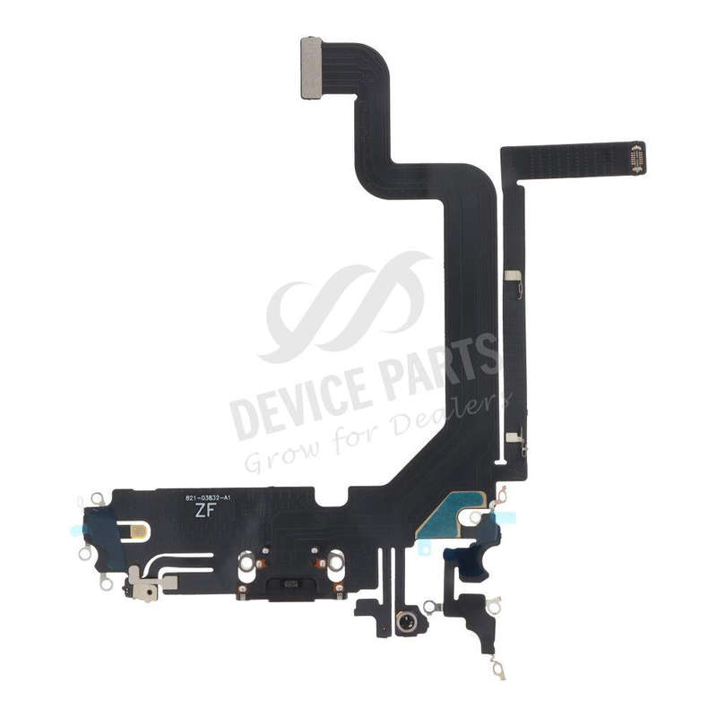 Charging Port Flex Cable for iPhone 14 Pro Max Black HQ