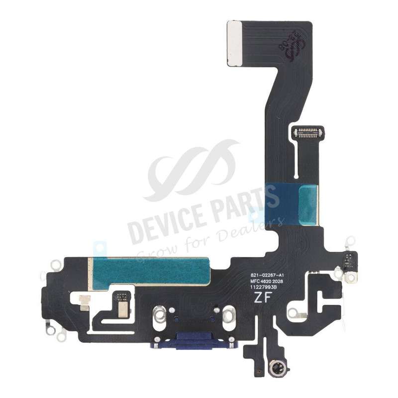 Charging Port Flex Cable for iPhone 12/12 Pro Blue without Logo HQ