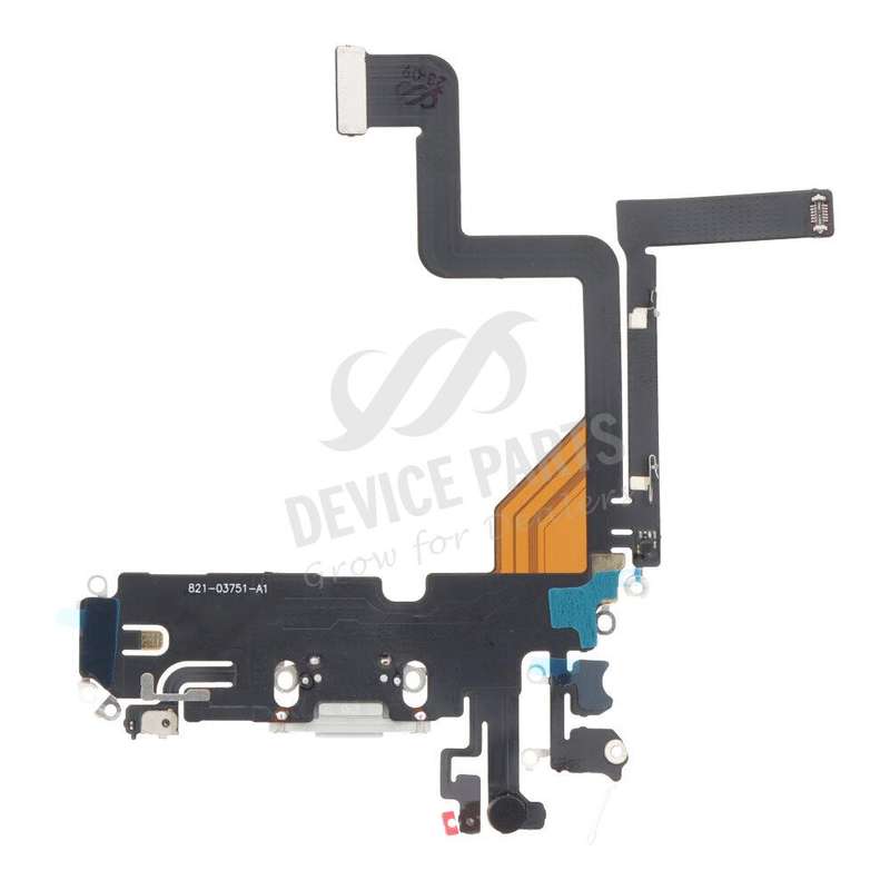 Charging Port Flex Cable for iPhone 14 Pro White without Logo OEM