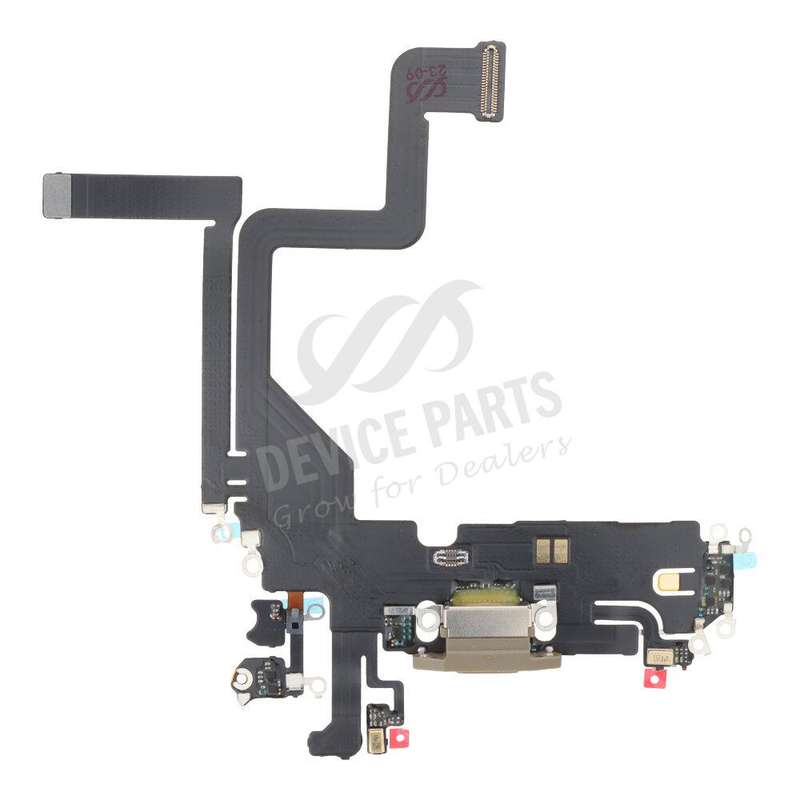 Charging Port Flex Cable for iPhone 14 Pro Gold without Logo OEM