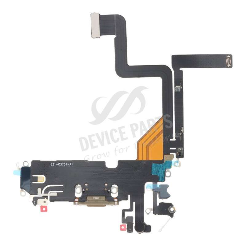 Charging Port Flex Cable for iPhone 14 Pro Gold without Logo OEM