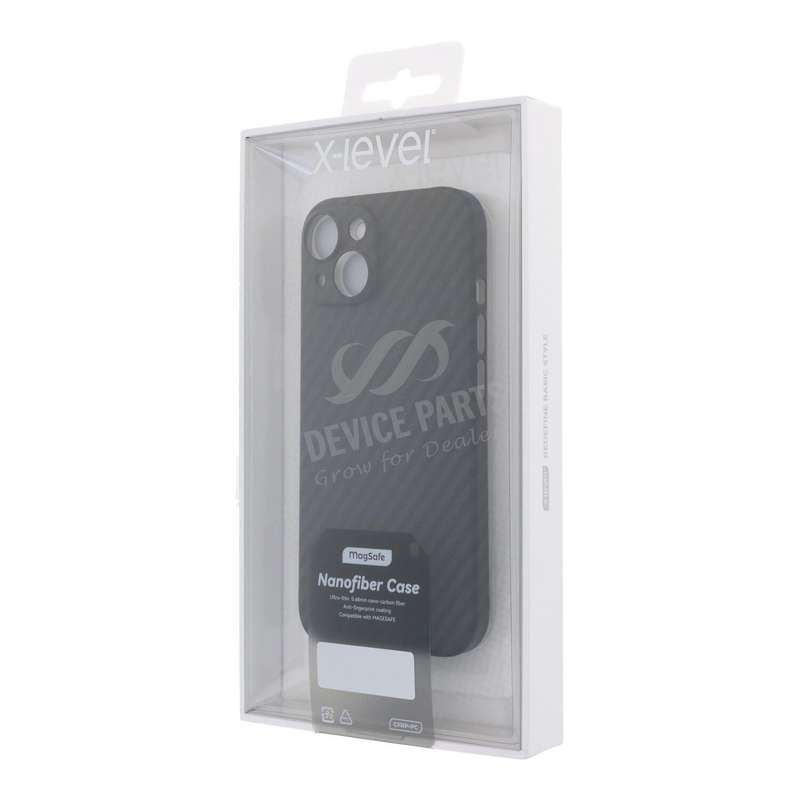 X-level Nanofiber Magnetic Case for iPhone 15 Black
