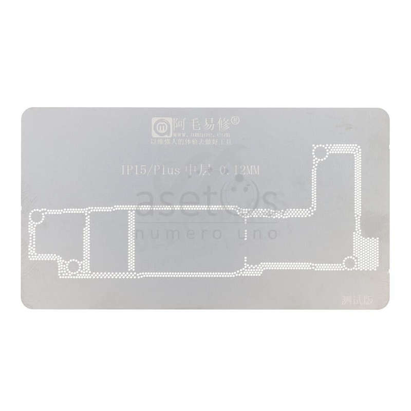 Amaoe 0.12MM Middle Layer BGA Reballing Stencil for iPhone 15/15 Plus
