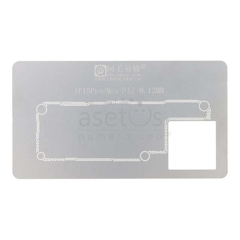 Amaoe 0.12MM Middle Layer BGA Reballing Stencil for iPhone 15 Pro/15 Pro Max