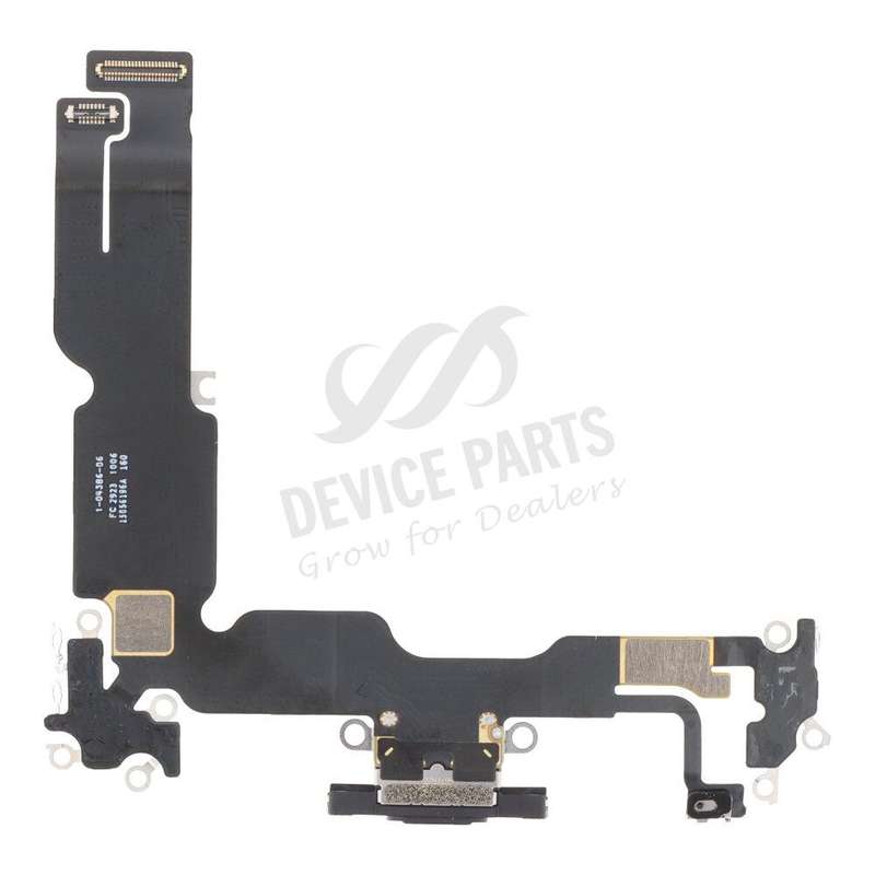 Charging Port Flex Cable for iPhone 15 Plus Black Ori R