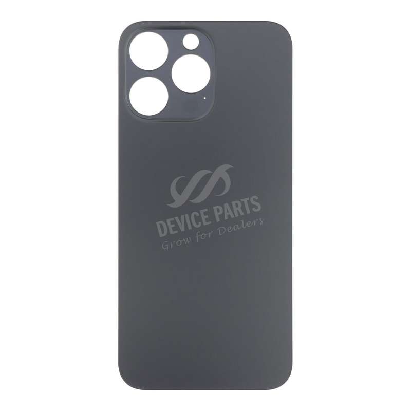 Battery Door with Adhesive for iPhone 15 Pro Max Large Hole Black Titanium OEM