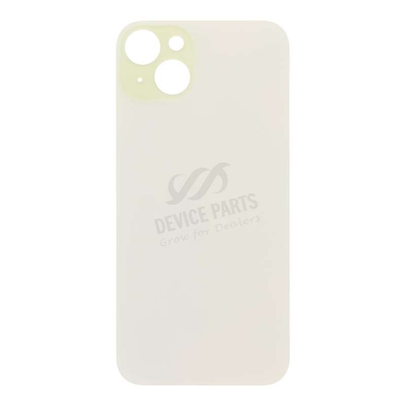 Battery Door with Adhesive for iPhone 15 Plus Large Hole Yellow HQ