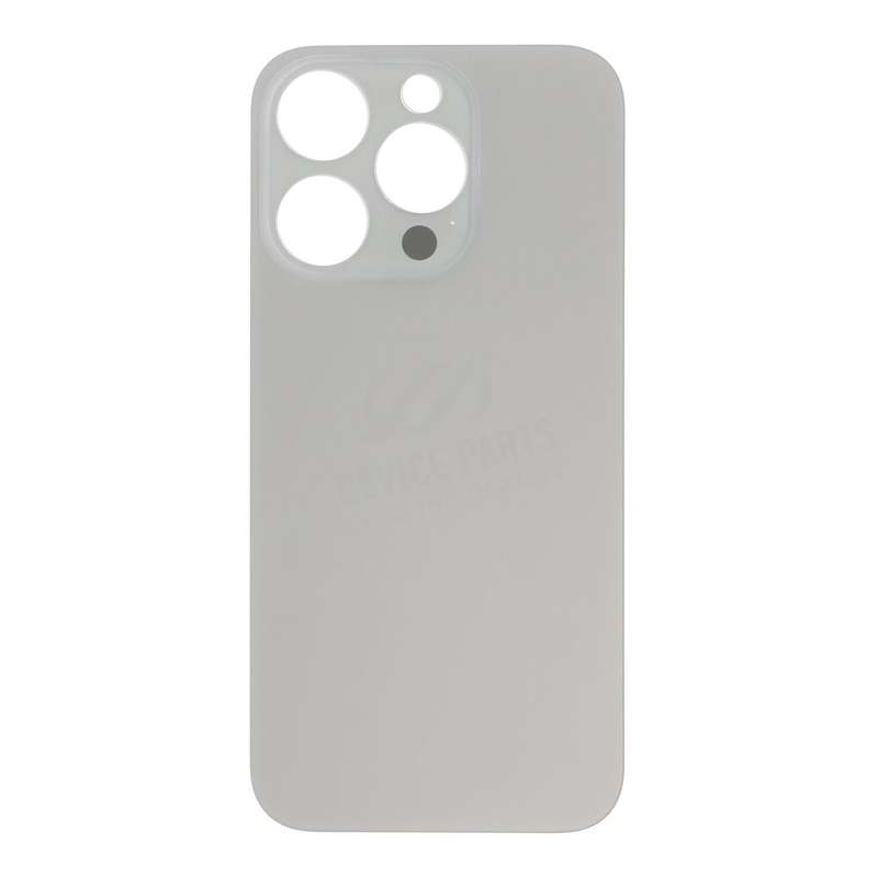 Battery Door with Adhesive for iPhone 15 Pro Large Hole Natural Titanium HQ