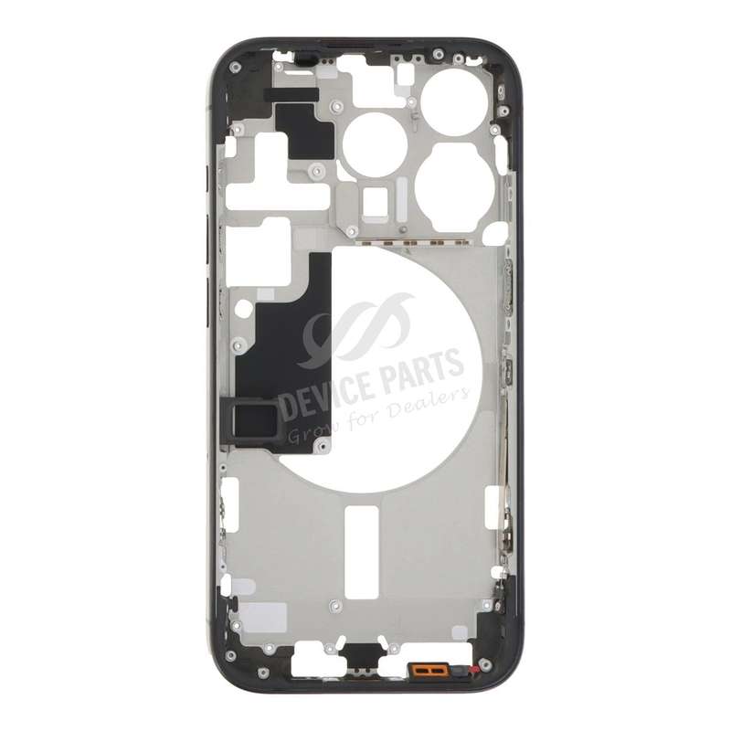 Middle Frame with Side Buttons + SIM Card Tray for iPhone 15 Pro A3102 European Version Black Tit...