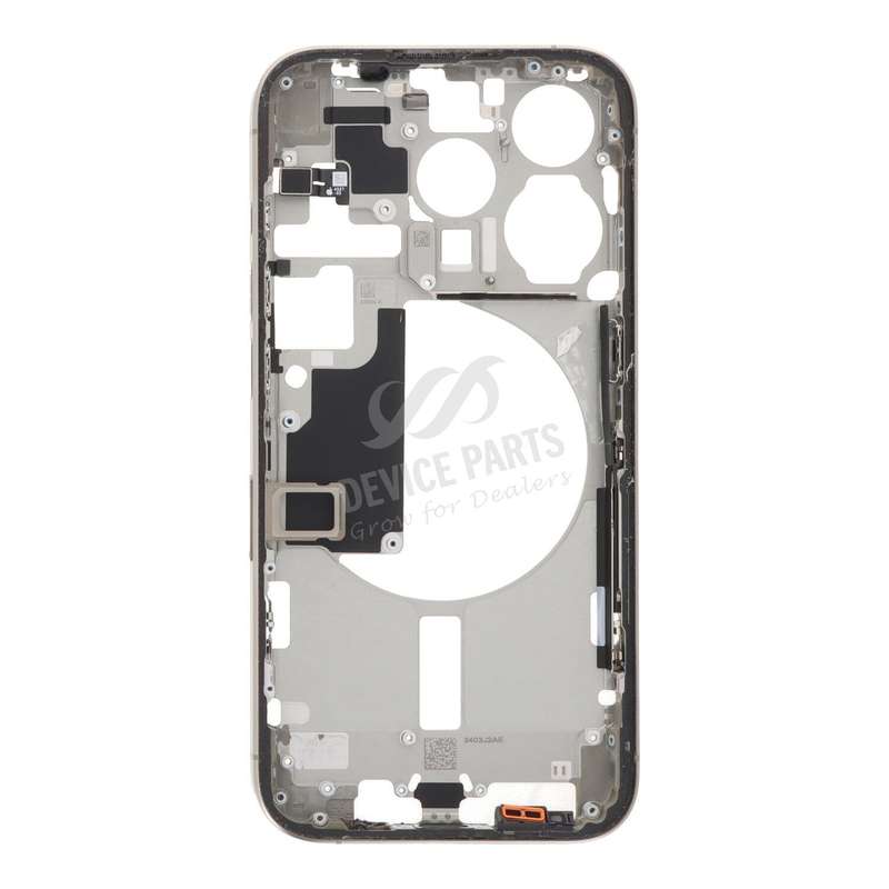 Middle Frame with Side Buttons + SIM Card Tray for iPhone 15 Pro A3101/A3102 European Version Nat...