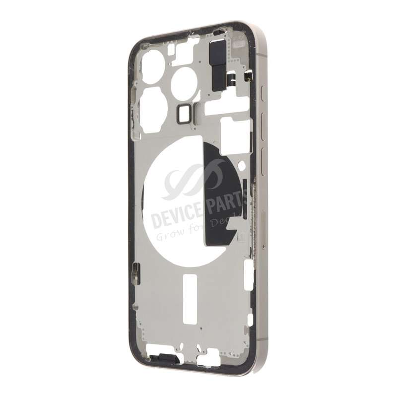 Middle Frame with Side Buttons + SIM Card Tray for iPhone 15 Pro A3101/A3102 European Version Nat...