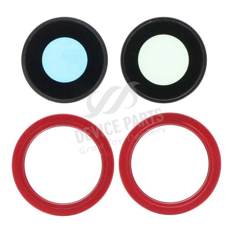 Back Camera Lens and Bezel for iPhone 13 6.1"/13 Mini 5.4" Red HQ 4pcs in one set