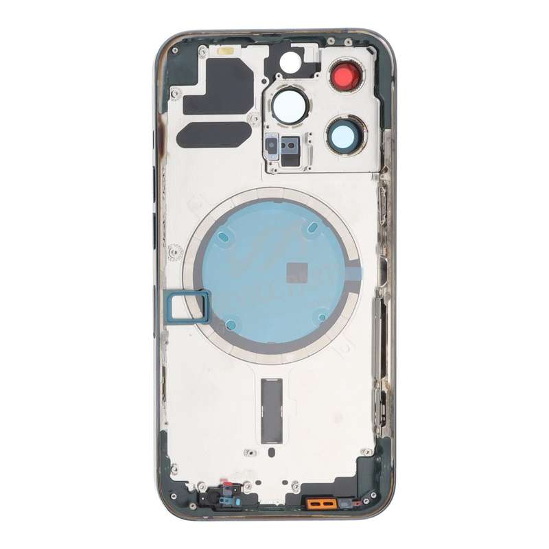 Middle Frame + Battery Door + Back Camera Lens and Bezel + Side Buttons + SIM Card Tray with Magn...