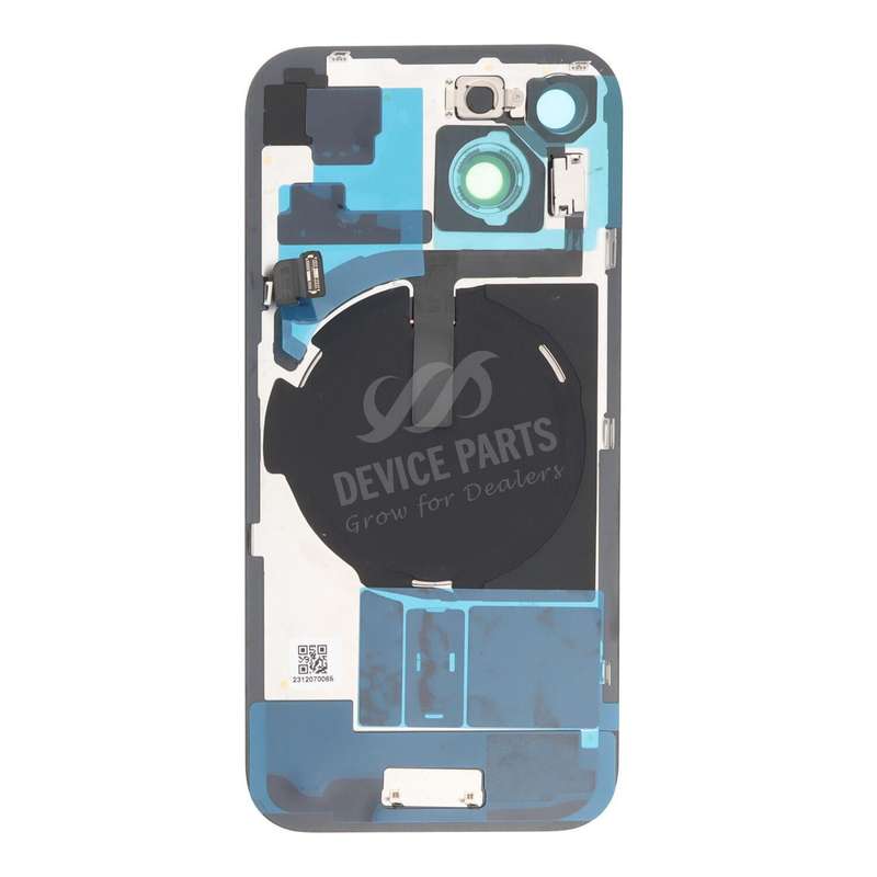 Battery Door + Back Camera Lens and Bezel with Magnetism Ring+Metal Plate+Wireless Charger Chip+F...
