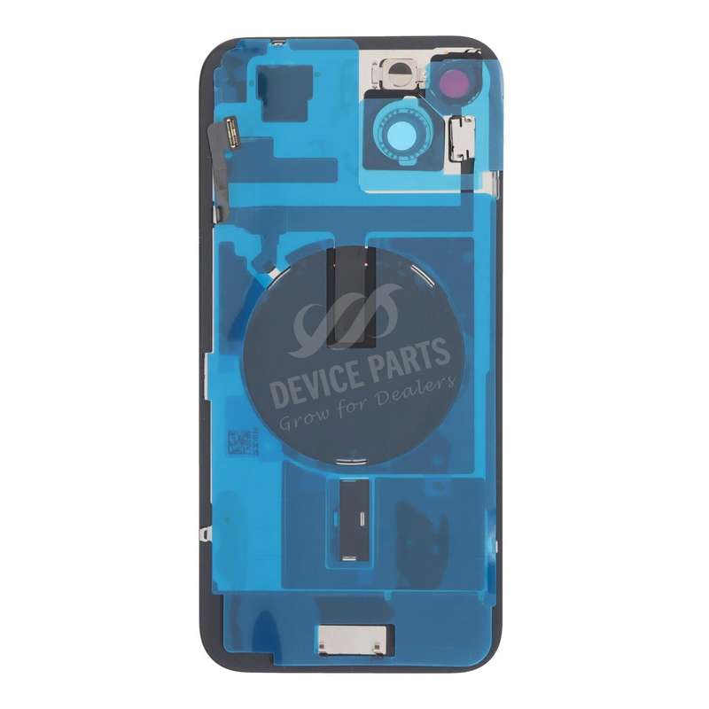 Battery Door + Back Camera Lens and Bezel with Magnetism Ring+Metal Plate+Wireless Charger Chip+F...