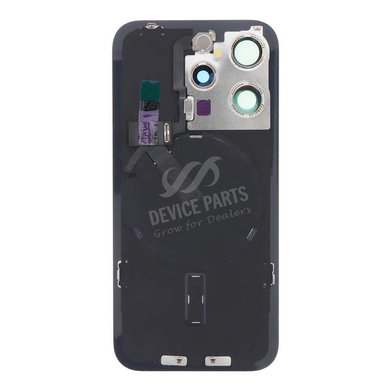 Battery Door + Back Camera Lens and Bezel with Magnetism Ring+Metal Plate+Wireless Charger Chip+F...