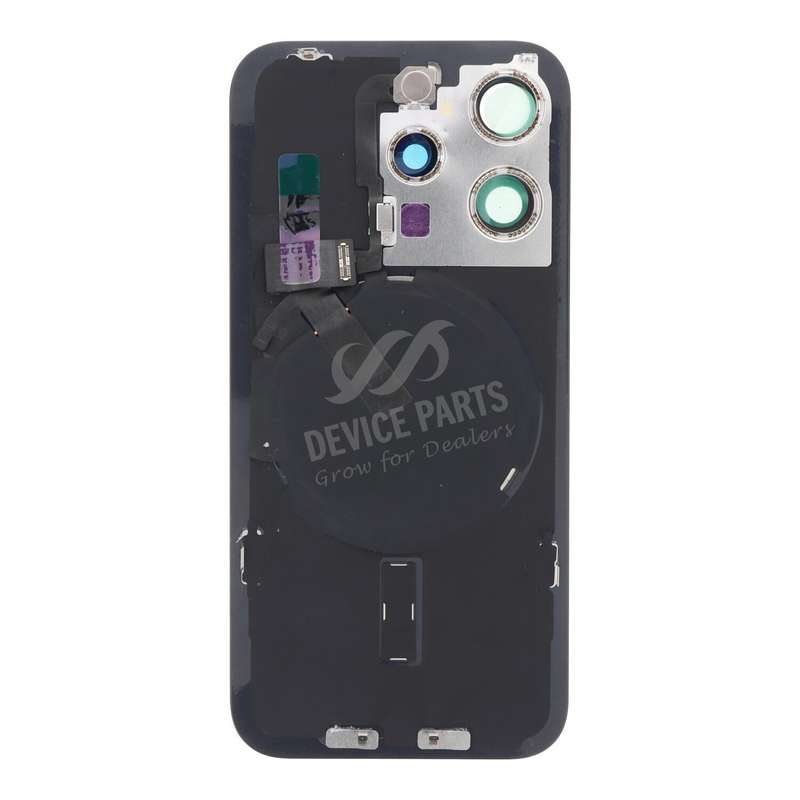 Battery Door + Back Camera Lens and Bezel with Magnetism Ring+Metal Plate+Wireless Charger Chip+F...