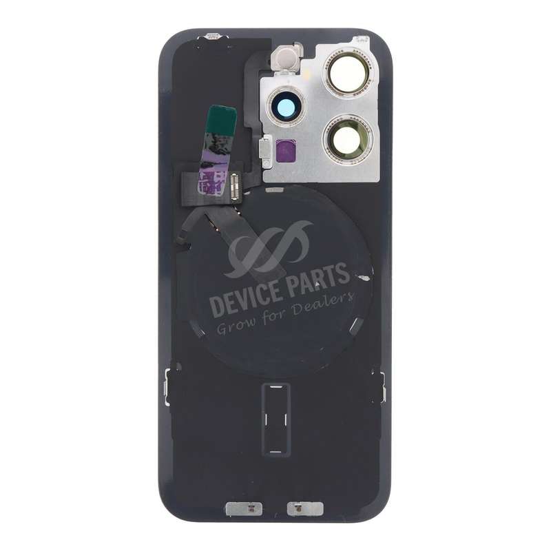 Battery Door + Back Camera Lens and Bezel with Magnetism Ring+Metal Plate+Wireless Charger Chip+F...
