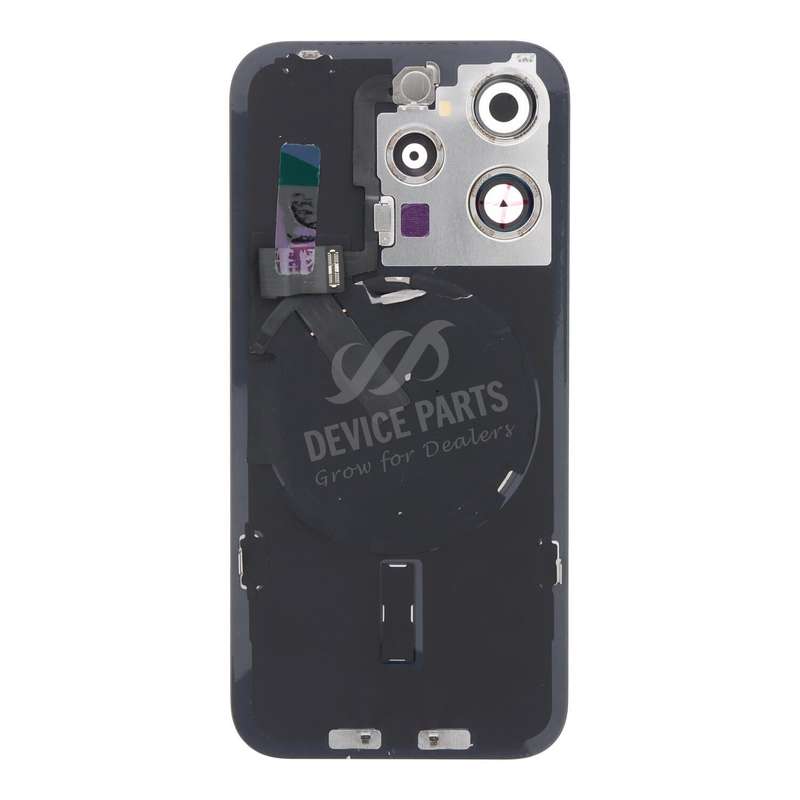 Battery Door + Back Camera Lens and Bezel with Magnetism Ring+Metal Plate+Wireless Charger Chip+F...