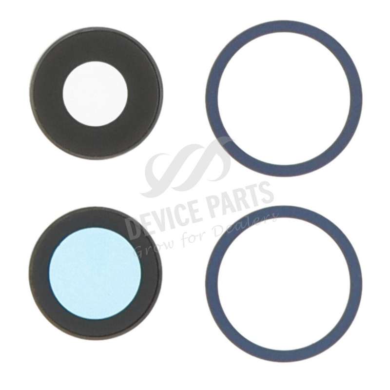 Back Camera Lens and Bezel for iPhone 12/12 Mini Blue HQ 2pcs in one set
