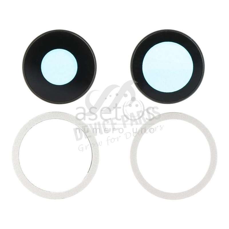 Back Camera Lens and Bezel for iPhone 11 White HQ 2pcs in one set