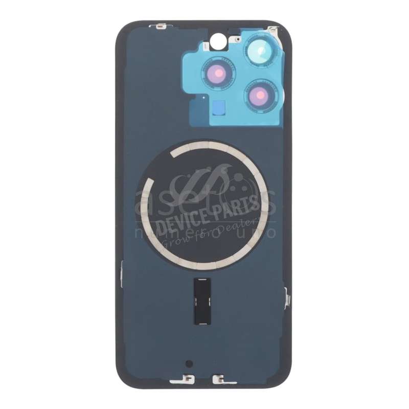 Battery Door + Back Camera Lens and Bezel with Magnetism Ring+Metal Plate for iPhone 15 Pro Max W...