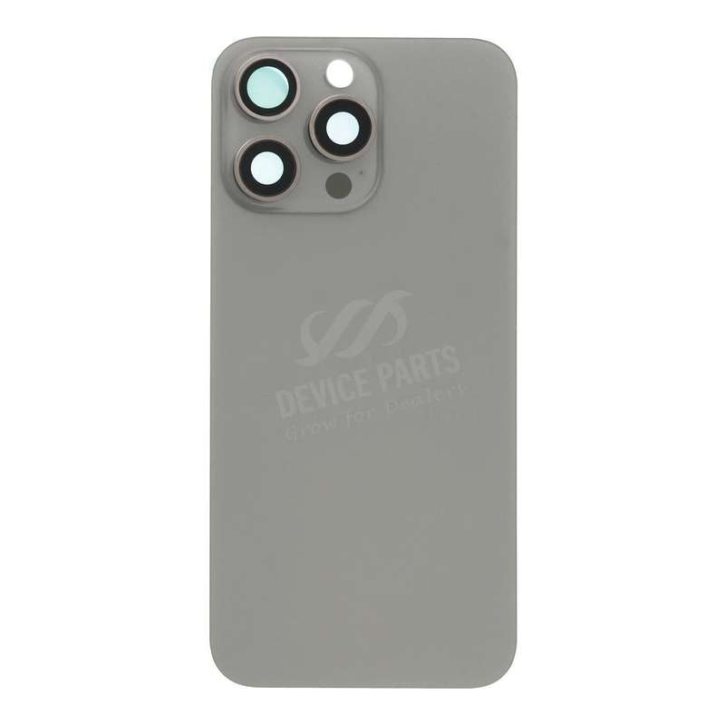 Battery Door + Back Camera Lens and Bezel with Magnetism Ring+Metal Plate for iPhone 15 Pro Max N...