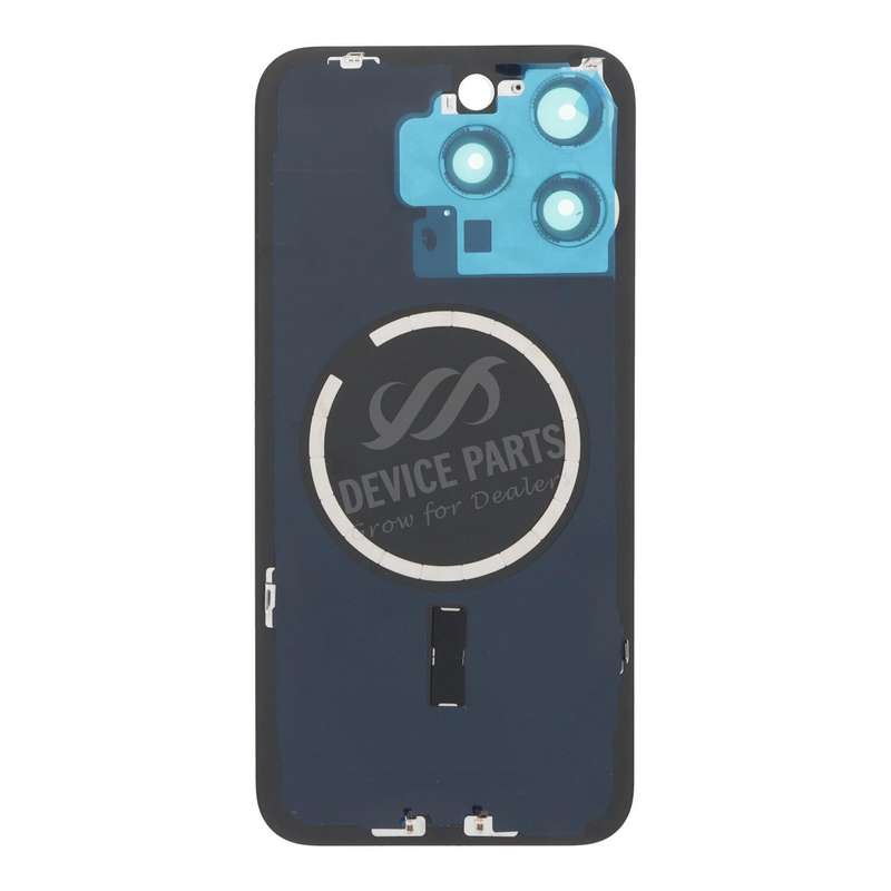 Battery Door + Back Camera Lens and Bezel with Magnetism Ring+Metal Plate for iPhone 15 Pro Max B...