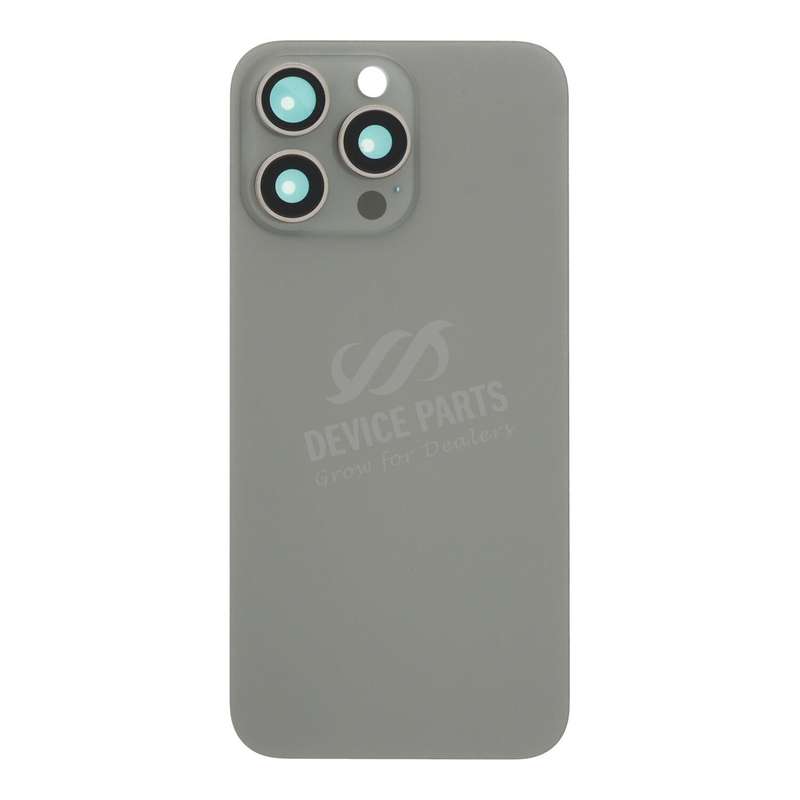 Battery Door + Back Camera Lens and Bezel with Magnetism Ring+Metal Plate for iPhone 15 Pro Max N...