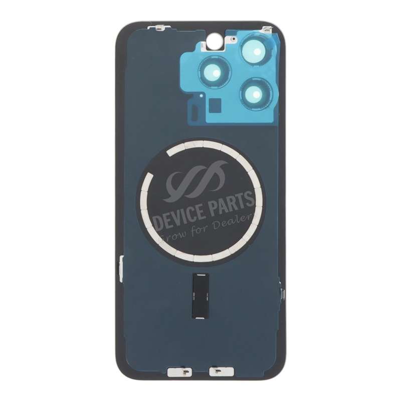 Battery Door + Back Camera Lens and Bezel with Magnetism Ring+Metal Plate for iPhone 15 Pro Max N...