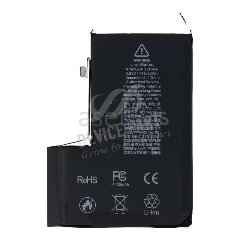 A2466 3687mAh Battery + Battery Adhesive for iPhone 12 Pro Max No Pop-Ups Decode Version OEM with...