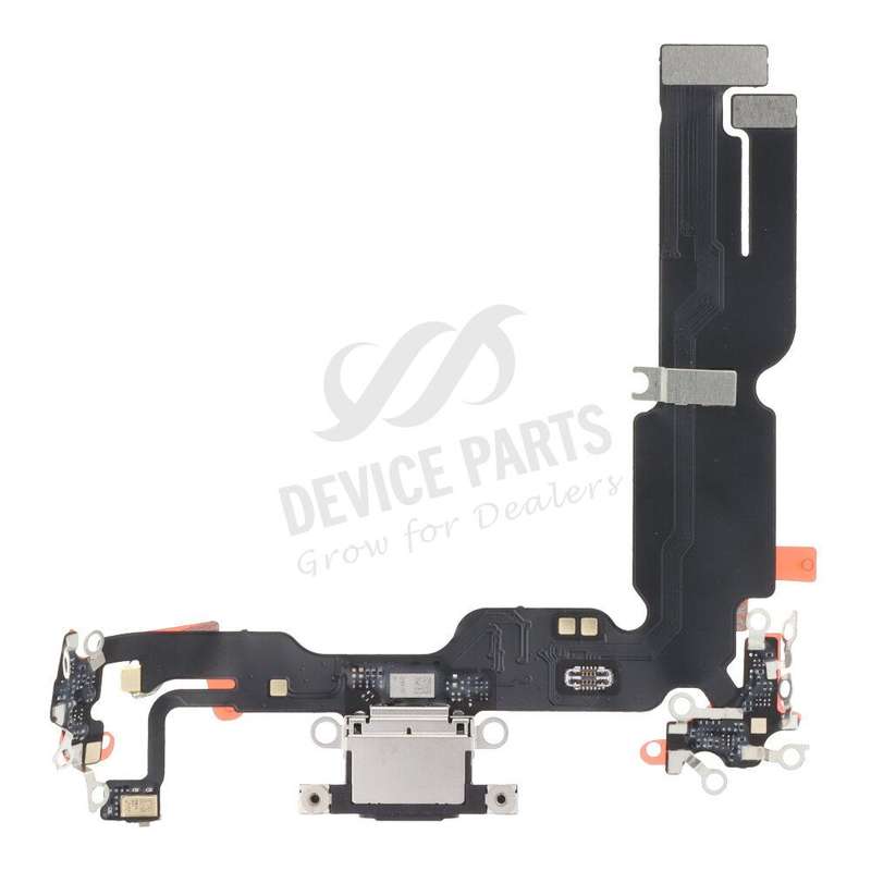 Charging Port Flex Cable for iPhone 15 Plus Black HQ