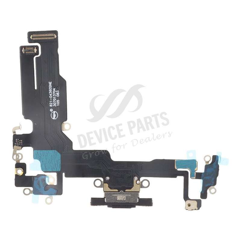 Charging Port Flex Cable for iPhone 15 Black HQ