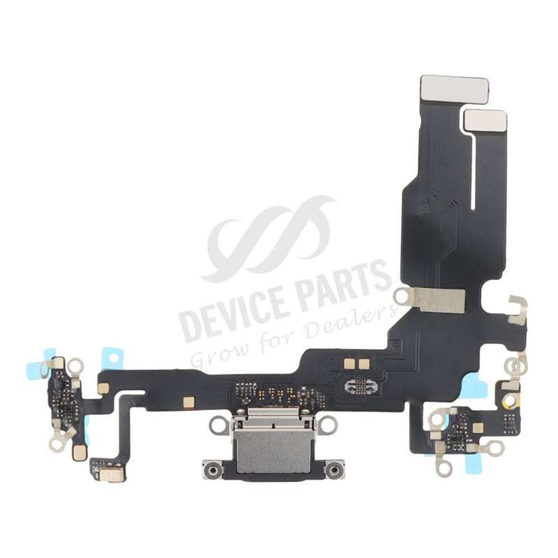 Charging Port Flex Cable for iPhone 15 Black HQ