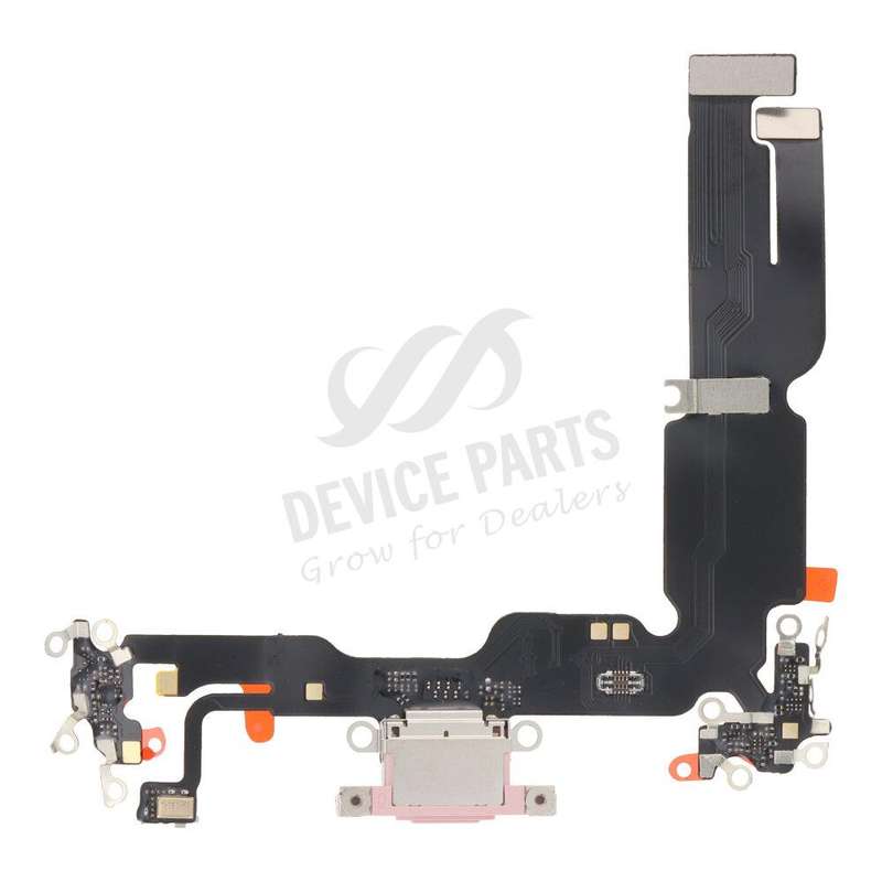 Charging Port Flex Cable for iPhone 15 Plus Pink HQ